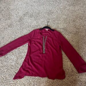 Deep red gemstone blouse